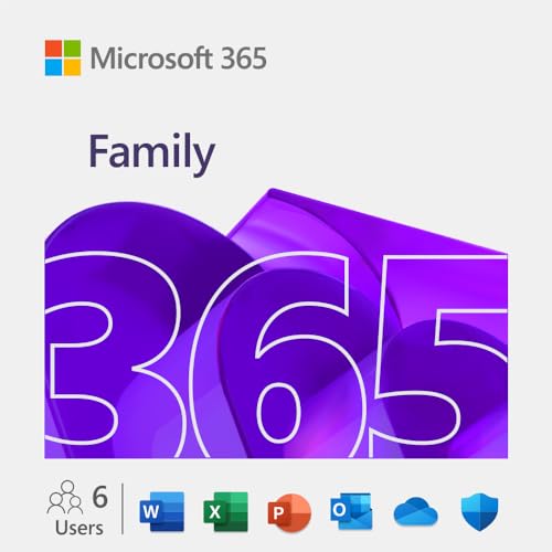 Microsoft 365 Family | 12-Month Subscription, 6 people | Premium Office apps | 1TB OneDrive cloud storage | Windows/Mac