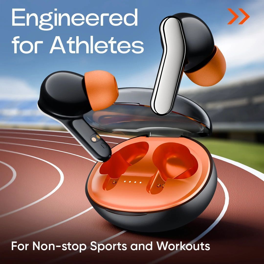 Mivi DuoPods i6 TWS, Engineered for Athletes, IPX 4.0,13mm Bass,55+H Playtime Bluetooth