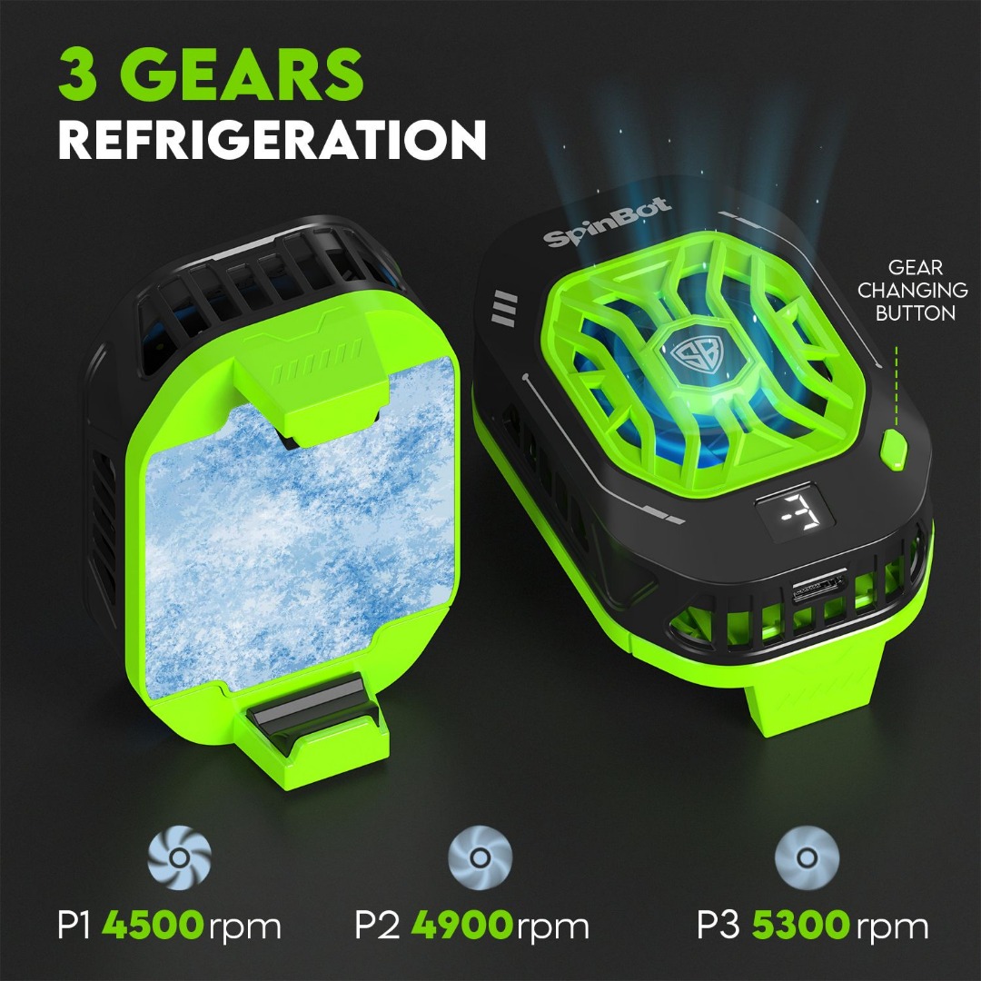 SpinBot IceDot Neo semi-conductor based Mobile Cooler with Temperature Display|RGB Light  Gaming Accessory Kit