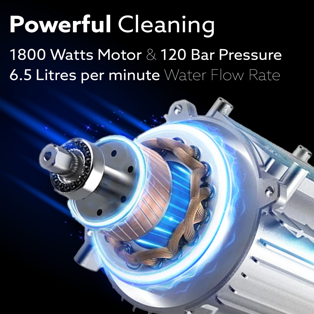 AGARO Supreme High, 1800 Watts, 120 Bars, 8 Meters Outlet Hose, Pressure Washer