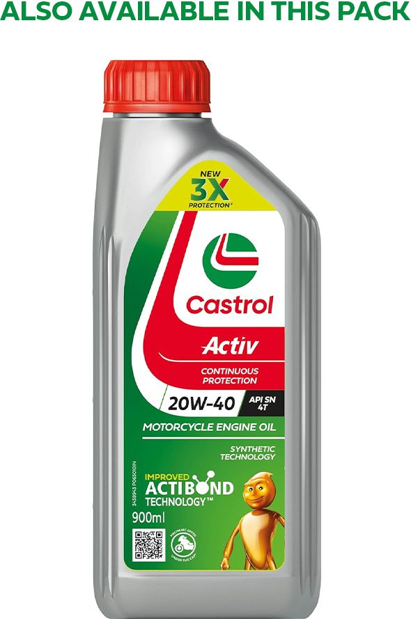 Castrol Activ 4T 20W-40 Petrol Synthetic Blend Engine Oil