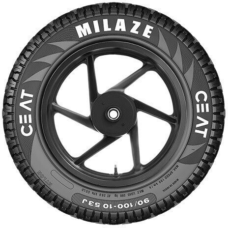 CEAT 105918 Milaze TL 53J SW 90/100-10 Front & Rear Two Wheeler Tyre