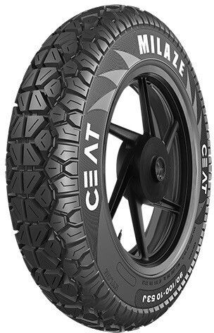 CEAT 105918 Milaze TL 53J SW 90/100-10 Front & Rear Two Wheeler Tyre