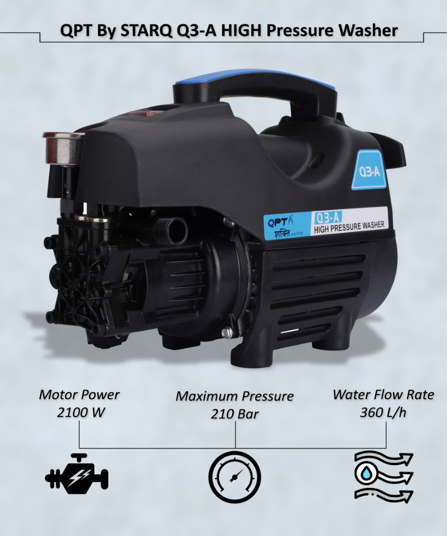 QPT By STARQ Q3-A 2100W   210BAR HIGH Pressure Washer