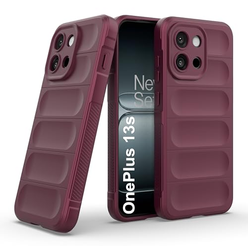 Amazon basics Back Case Cover for OnePlus 13s | Compatible for OnePlus 13s Back Cover | Liquid Silicon Magic Case with Camera Protection | Plum