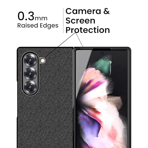 Kapa Soft Full Fabric Protective Back Case Cover for Samsung Galaxy Z Fold 6 (Black)