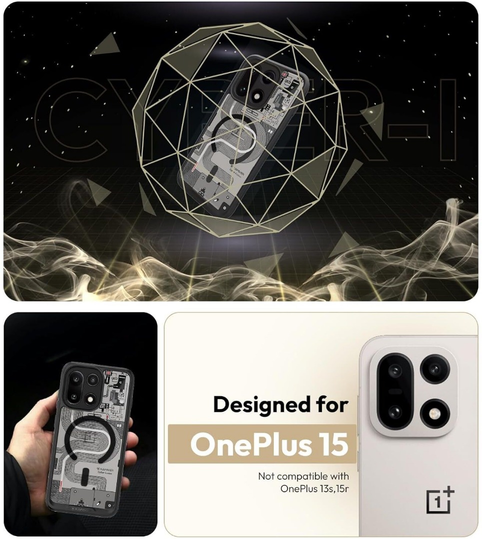 KAPAVER Mag-X Sandstone Back Cover Case Compatible with MagSafe, Magnetic Case for OnePlus 15