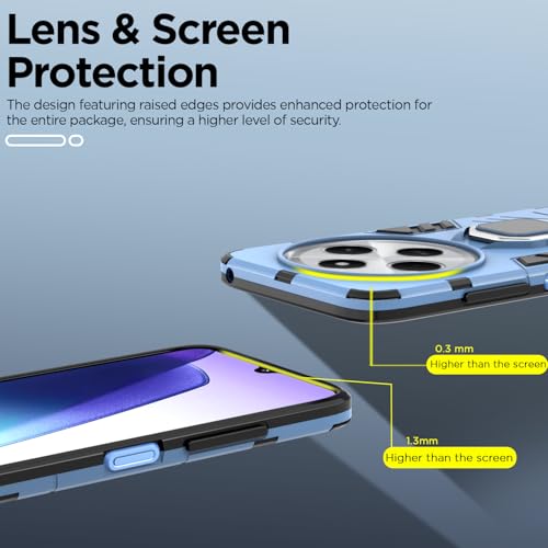 Pikkme D5 Tough Armor Back Cover Case for Redmi A4 5G / Redmi 14C 5G / Poco C75 5G (Blue)