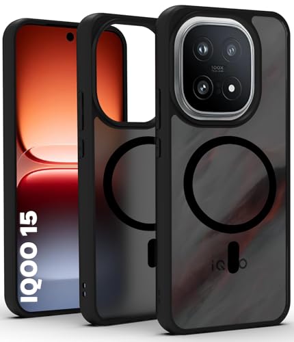 RIGGEAR Shockproof Sleek Hybrid Armor Magnetic Back Cover Case Compatible with MagSafe Accessories for iQOO 15 5G