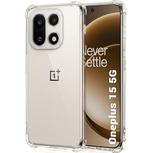 TheGiftKart Shockproof Back Cover Case for OnePlus 15 5G (TPU, Transparent)