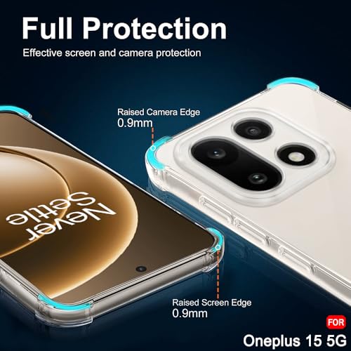 TheGiftKart Shockproof Back Cover Case for OnePlus 15 5G (TPU, Transparent)
