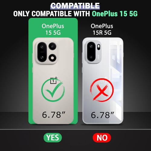 TheGiftKart Tough Armor Bumper Back Case Cover for OnePlus 15 5G (PC & TPU, Black)