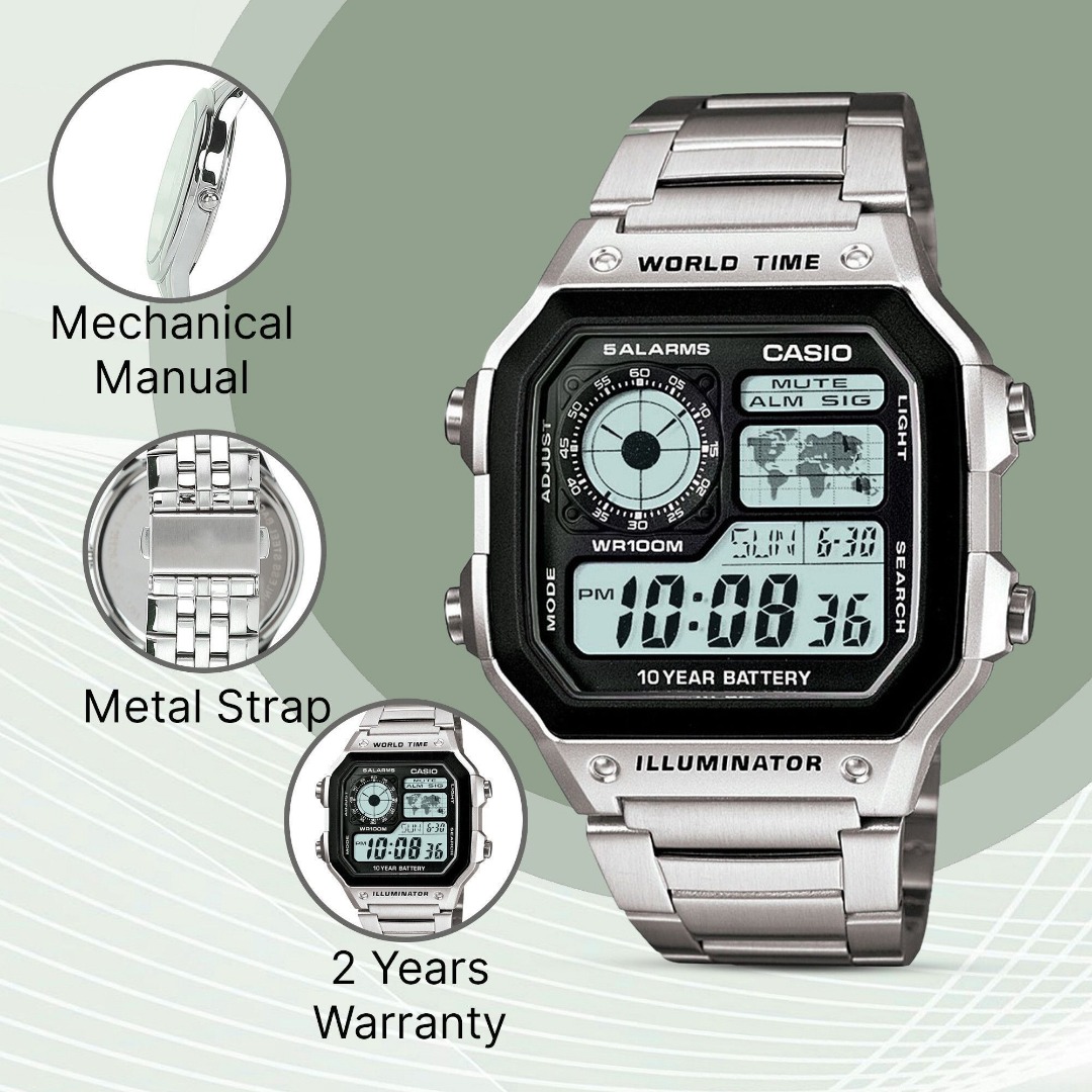 CASIO AE-1200WHD-1AVDF Youth ( AE-1200WHD-1AVDF ) Digital Watch  - For Men
