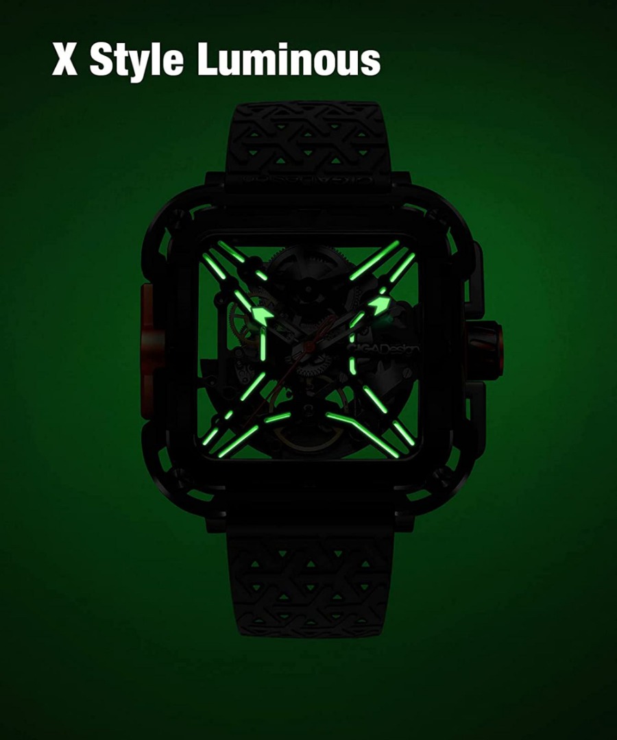 CIGA DESIGN X021-TIBU-W25BK Skeleton Dial Automatic Analog Watch  - For Men