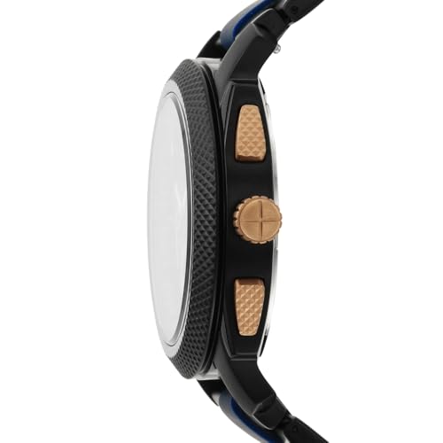 Fossil Analog Black dial men Watch FS5164 Stainless Steel, Multicolor Strap