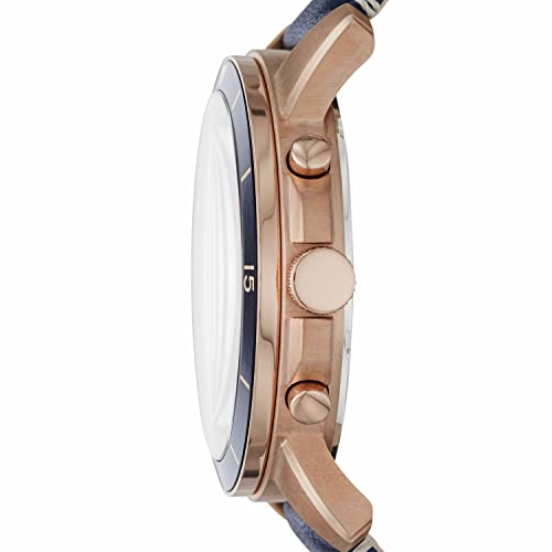 Fossil Men Leather Grant Sport Analog Blue Dial Watch-Fs5237, Band Color-Blue