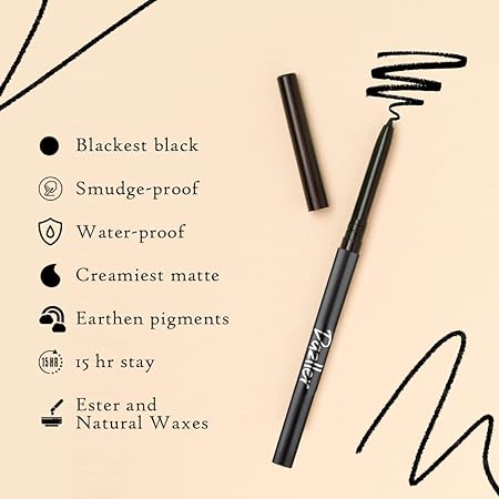 Dazller College Makeup Essentials - Kit of 3 (Kreamy Kajal + Mascara + Eyeliner Pencil)