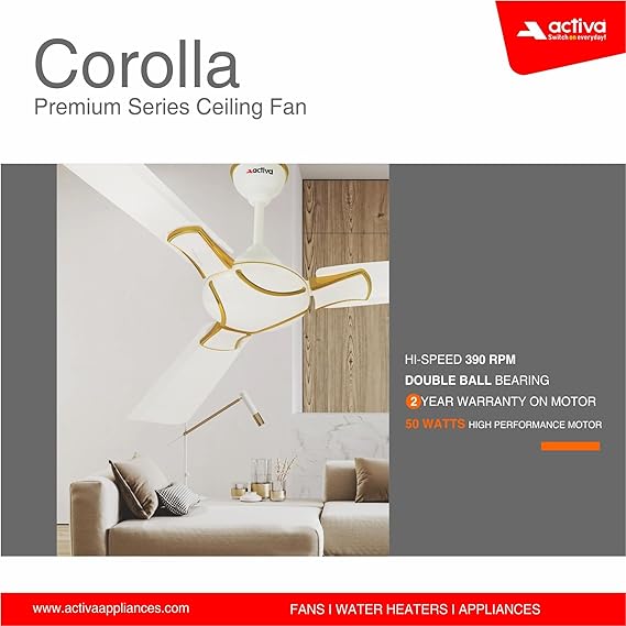 Activa Corolla 1200 mm Ceiling Fan, Pack of 2