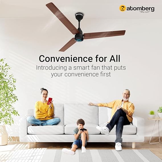 Atomberg Renesa Smart 1200 mm 5 Star Rated Ceiling Fan With IoT And Remote & Led Indicators