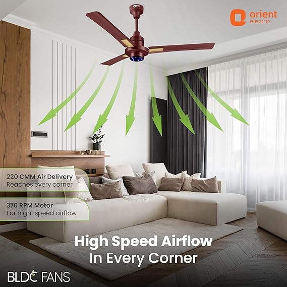 Orient Electric I-Tome 1200 mm Smart Ceiling Fan with IoT, Remote & Led