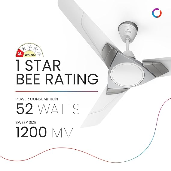Polycab Aereo Plus 1200 mm 1 Star Rated Ceiling Fan