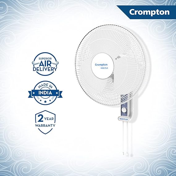 Crompton HighFlo Wave Plus 400 mm 60W Oscillating Wall Fan