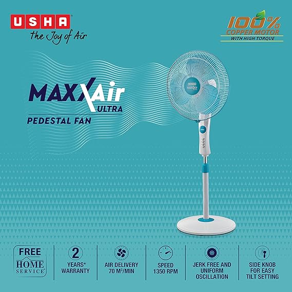 Usha Maxx Air Ultra 400 mm 60W Pedestal Fan