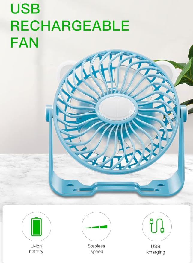 Gadgetronics Powerful Rechargeable Table Fan