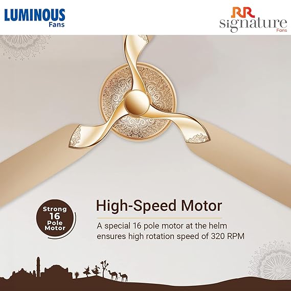 Luminous Jaipur Mahal 1320mm 78W Designer Ceiling Fan