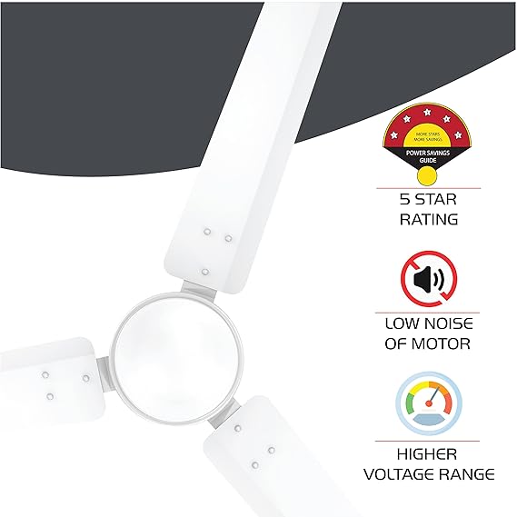 Polycab Airika 1200mm 32W 5 Star BLDC Ceiling Fan with Remote
