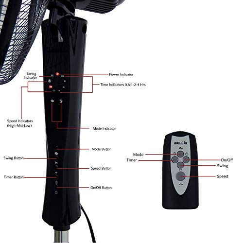 IBELL WINDP10 55W Pedestal Fan