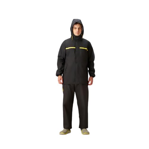 ZEEL Rain Coat for Men Waterproof for Bike Riders with Adjustable Hood along with inner pockets JS301
