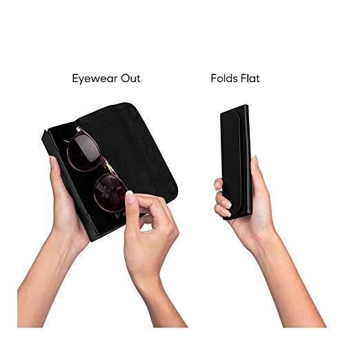 Daily Objects Leather Foldaway Slim Eyewear/Sunglass Case - A Classic and Protective Companion for Your Sunglasses