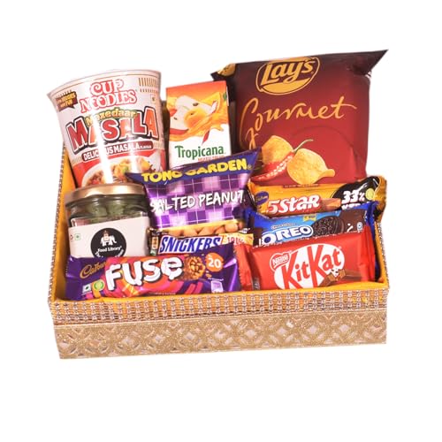 Food Library The Magic Of Nature Diwali Gift Hamper Basket For All Occasions Assorted Snacks