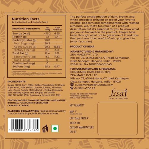 4700BC Nutty Tuxedo Chocolate Popcorn | Gifting Tin | 150g