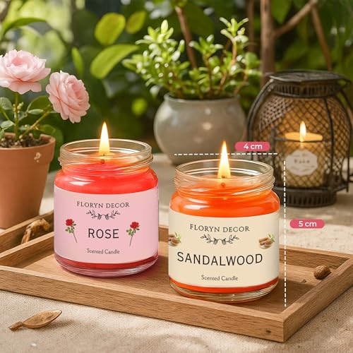 Floryn Decor Jar Scented Candles Gift Set | Scented Candle Set of 24 | Highly fragranced Candles Pack of 24 Mini Jars (Pack of 24)