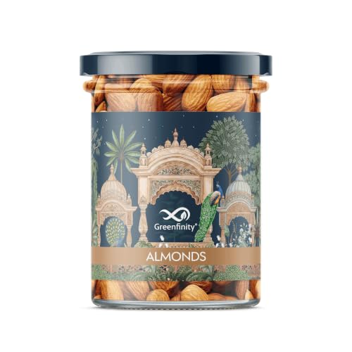 Greenfinity Diwali Special Dry Fruits Gift Hamper for Family & Loved Ones | Premium Diwali Gift Box with Diwali Greeting Card | Rajasthani Gift Box | Almonds, Cashews, Mixed Dry Fruits & Green Raisins (200g Each, 800g)
