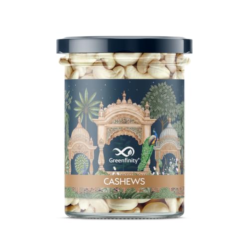 Greenfinity Diwali Special Dry Fruits Gift Hamper for Family & Loved Ones | Premium Diwali Gift Box with Diwali Greeting Card | Rajasthani Gift Box | Almonds, Cashews, Mixed Dry Fruits & Green Raisins (200g Each, 800g)