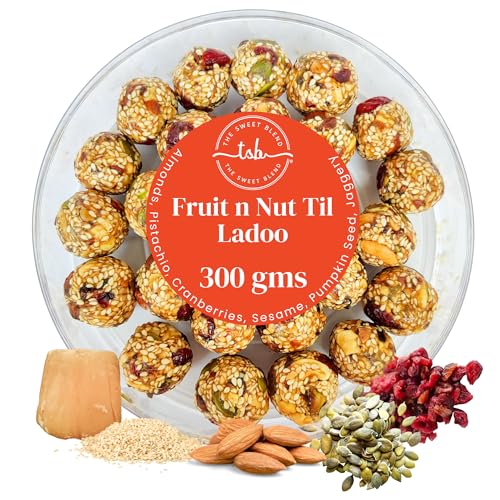 THE SWEET BLEND Special Fruit & Nut Til Ladoo Box | Sugar-Free Sesame Jaggery Laddu | Dry Fruit Laddu Gift Hamper | Healthy Snacks for Ideal for Diwali Gifting & Festive Celebrations