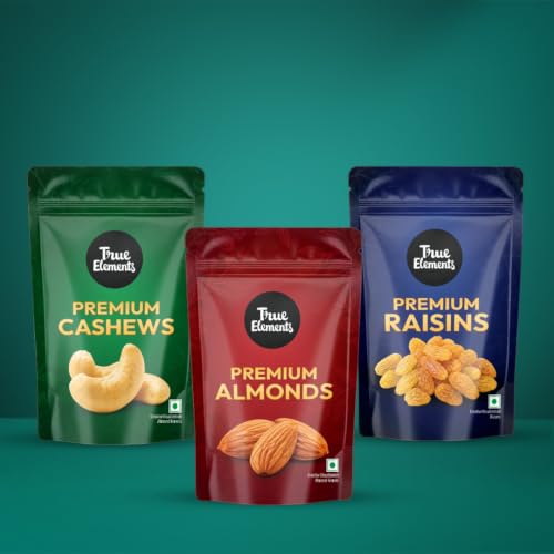 True Elements Premium Dry Fruit Potli (220g) – Almonds, Cashews & Raisins | Diwali Gift Hamper