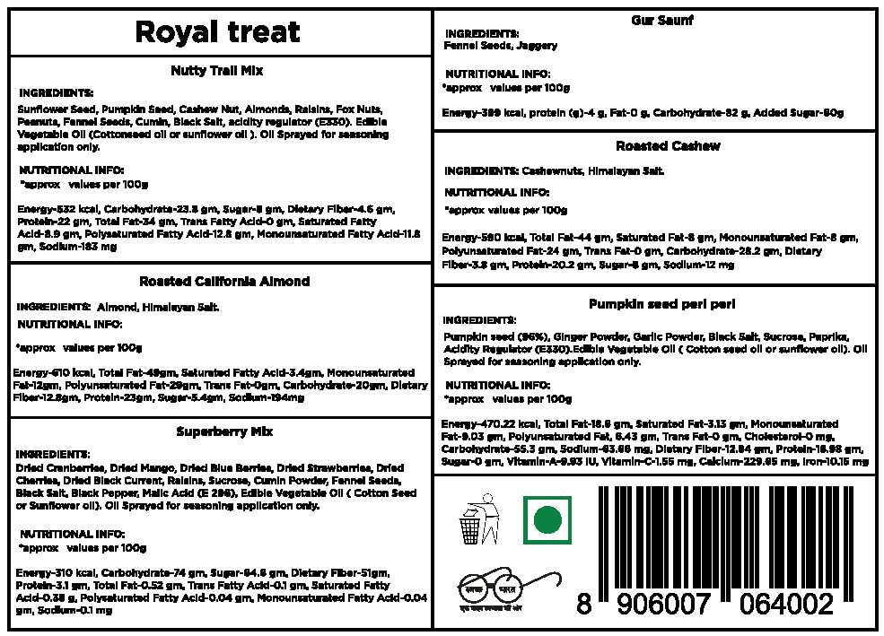 Healthy Treat Royal Treat Diwali Gift Hamper – Premium Roasted Dry Fruits & Healthy Snacks with Greeting Card