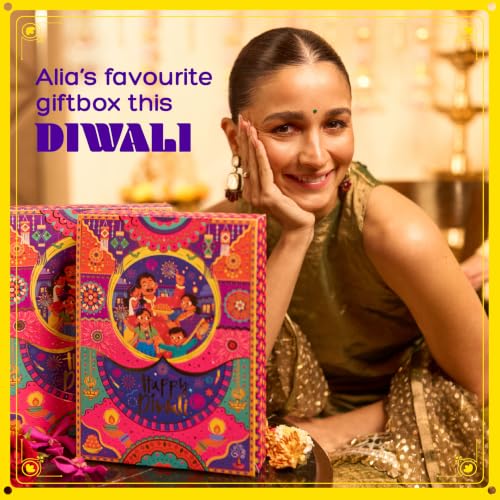 Phool 10-Item Shubh Diwali Pop-Up Lantern Gift Box 2026 – Dry Fruit Ladoo, Bombay Bhel Chikki, Diya & Candles