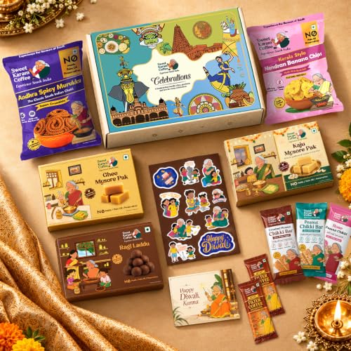 Sweet Karam Coffee Royal South Diwali Gift Hamper (Pack of 10) – Sweets, Snacks & Coffee | No Palm Oil, No Maida, No Preservatives