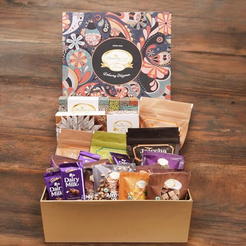 Jaiccha Gifts Ghasitaram Big Gourmet Hamper Box – 23 Assorted Goodies