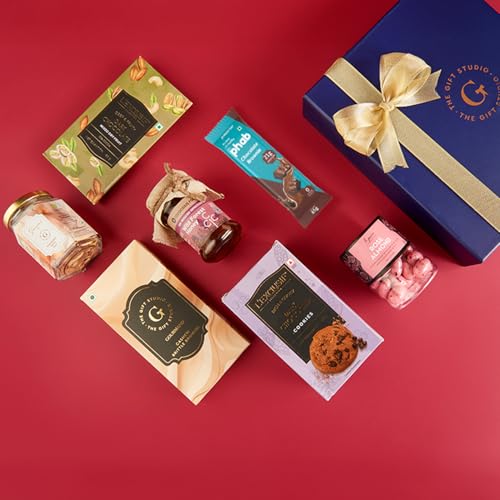 The Gift Studio Indi Gourmet Diwali Gift Hamper – Indian-Inspired Snacks, Mixed Nuts, Chocolates, Cookies & Honey