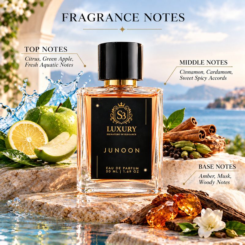 S3LUXURY Super Premium Gift Hamper | 4 Combo Perfume Set Junoon, Ishq, Majnu & Bazigar | Eau de Parfum (For Men & Women)