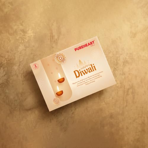 PUREHEART Diwali Gift Hamper-Trail Mix, Salt & Sweet Nutmix 230g, Card Assorted Gift Box (Multicolor)