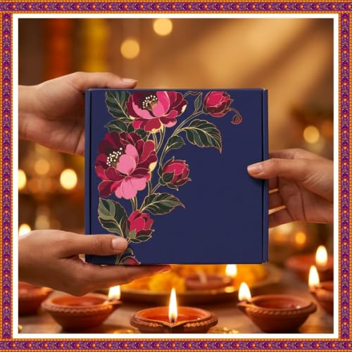 Goshudh 11 Item Diwali Gift Hamper | Dry Fruits, Snacks & Festive Gift Box Assorted Gift Box (Blue)