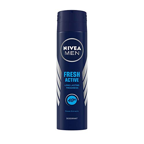 Nivea Men Fresh Active Deodorant | 48 Hour Odour Protection | Alcohol Free Body Spray