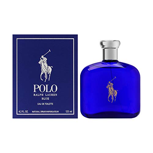 Ralph Lauren Polo Blue Eau de Toilette for Men | Aquatic Aromatic Fresh Fragrance | Long Lasting Designer Perfume